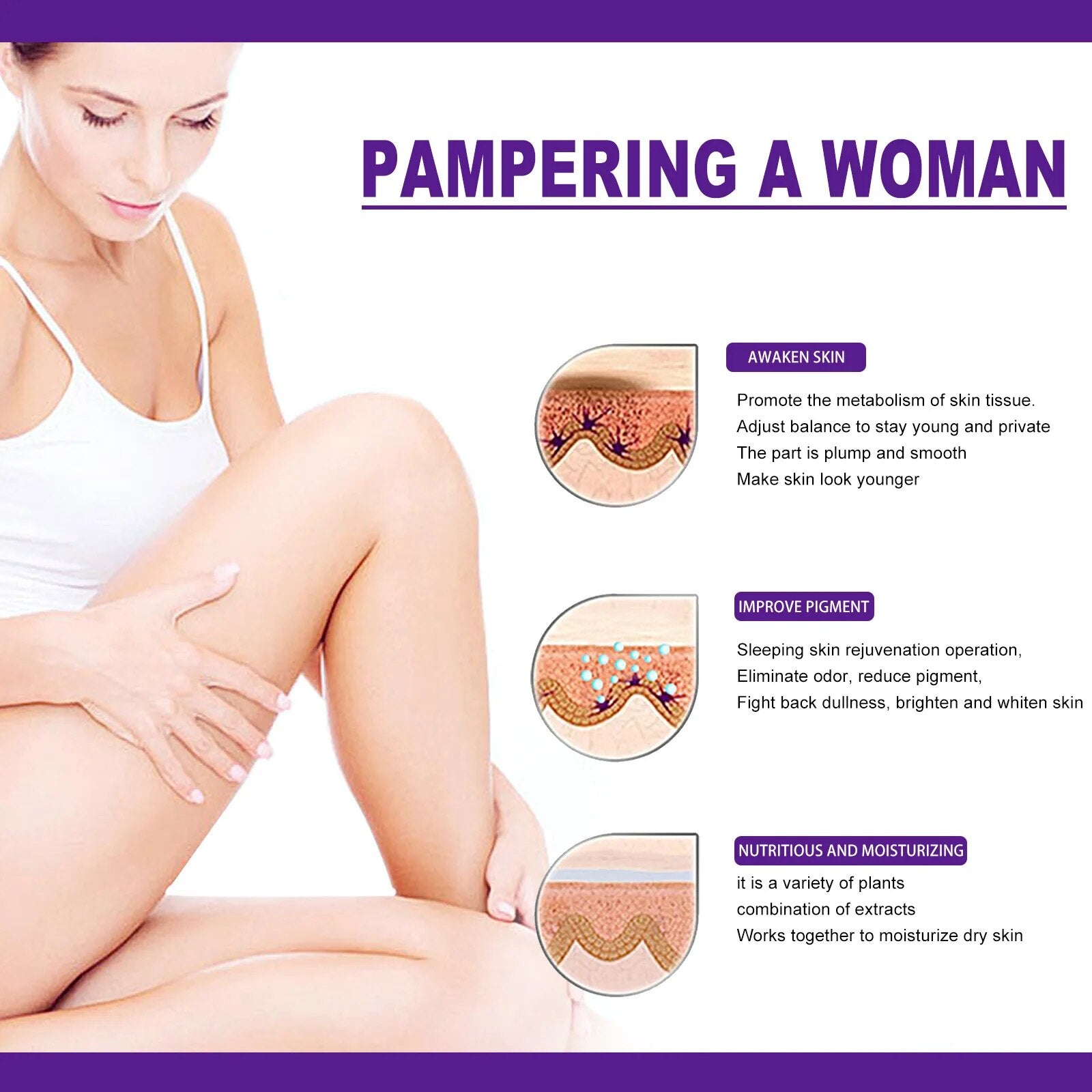 Women Skin Whitening Cream Remove Melanin Emulsion Brighten Inner Thigh Whiten Butt Knee Private Parts Underarm Bleaching Serum