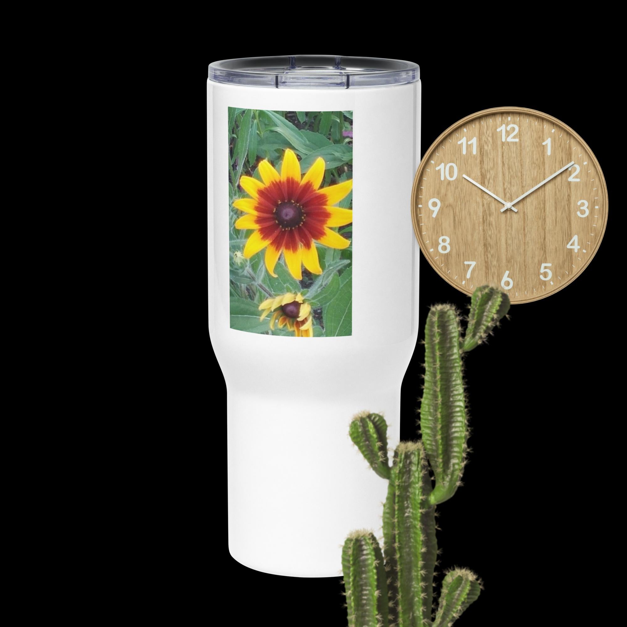 Travel mug with a handle