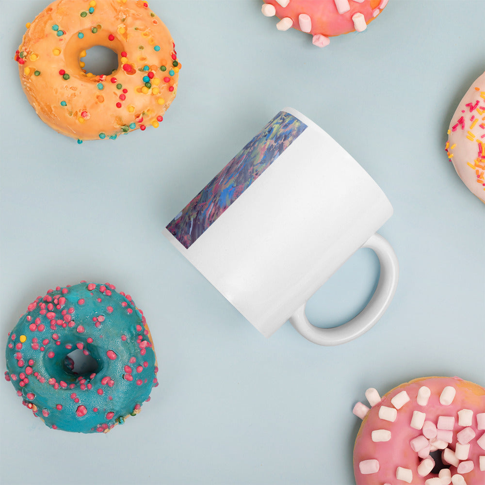 White glossy mug