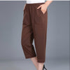 Women Capris Pants Female Women&#39;s Summer Breeches 2022 High Waist Cropped Pants Woman Candy Color Straight Calf-Length Pant