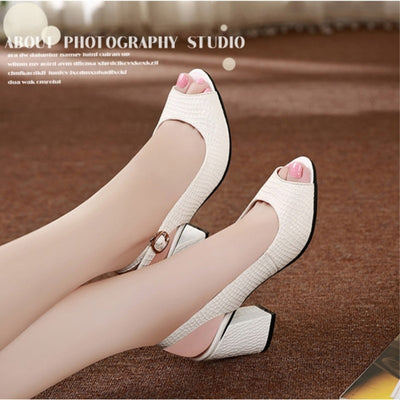 GKTINOO 2023 Summer shoes Woman open toe Women genuine leather High Heel sandals Casual platform Sandals Women Sandals