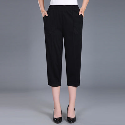 Women Capris Pants Female Women&#39;s Summer Breeches 2022 High Waist Cropped Pants Woman Candy Color Straight Calf-Length Pant