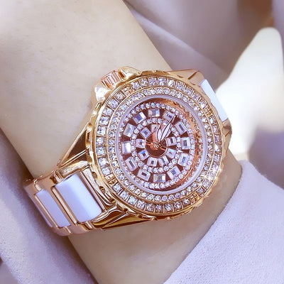 Diamond Watches Women 2022 Famous Brand Fashion Ceramic Women Wrist Watches Ladies Stainless Steel Female Clock Relogio Feminino