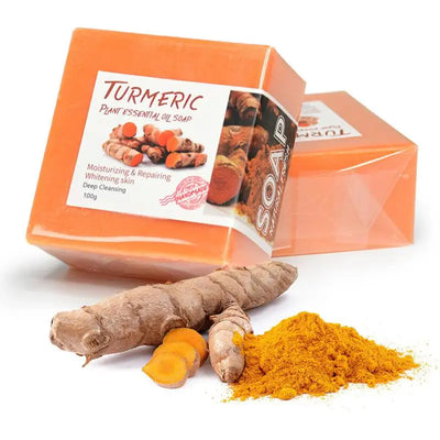 Tumeric Soap Acne Dark Spots Removal Skin Brighten Handmade Soap Face Cleansing Body Bleaching Bath Whitening Soap 100