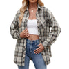 Women's Casual Fashion Hot Girl Loose Plaid Shirt